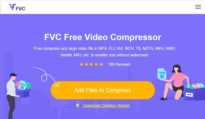 Přístup k online kompresoru FVC