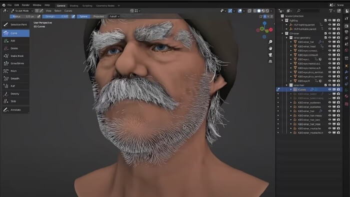 Interface principal do Blender