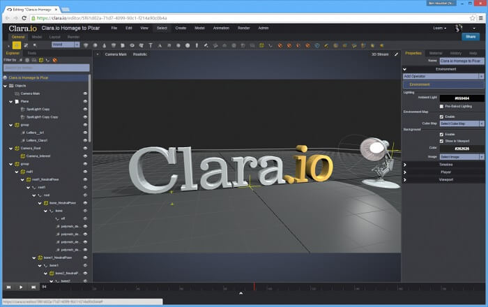 Interfaccia principale di Clara