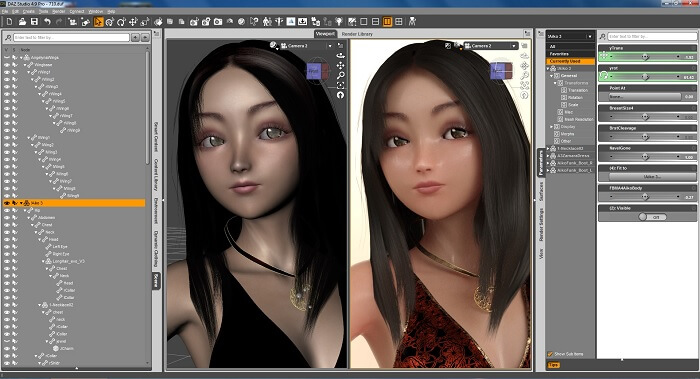 Interfața Daz Studio