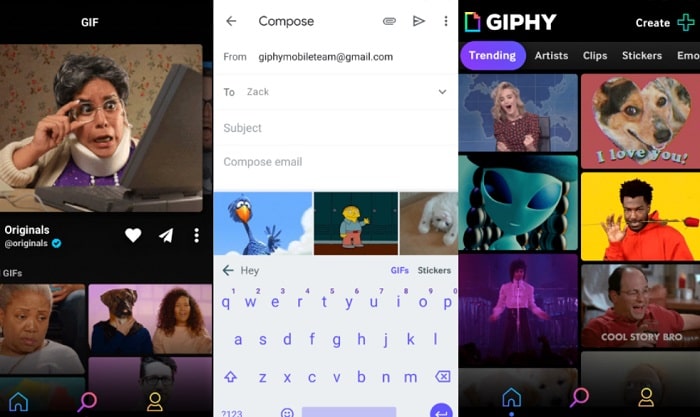 Giphy GIF Dodaj tekst