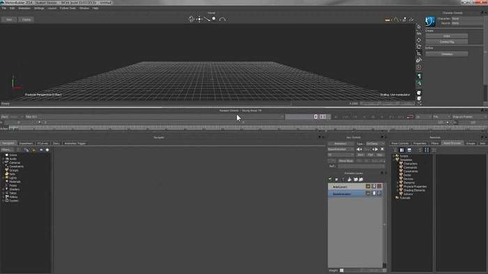 Interfaccia principale di MotionBuilder