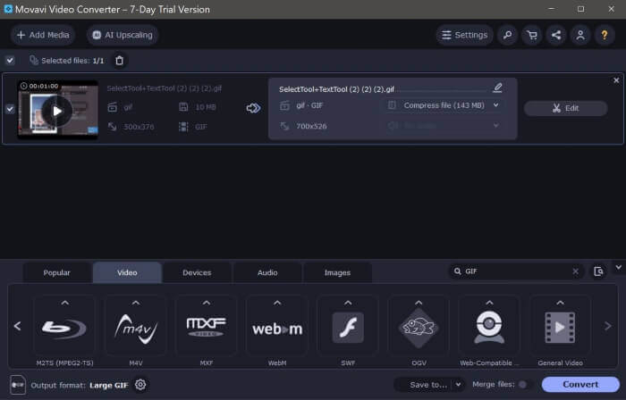 Movavi interface