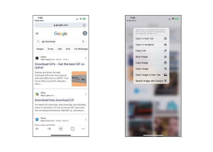 Save GIFs Google