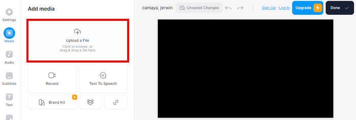 Upload a File Veed IO
