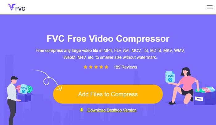 Toegang tot online videocompressor