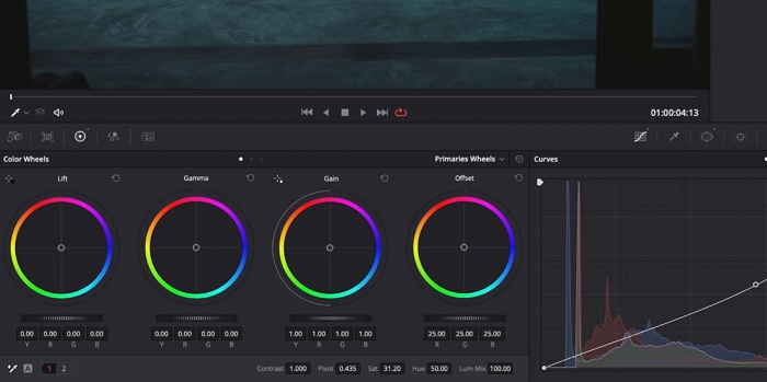 DaVinci を使用して明るさを調整する