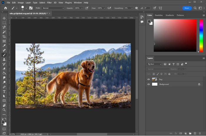 Interfície d'Adobe Photoshop