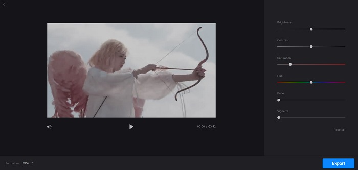 Change Saturation on Clideo
