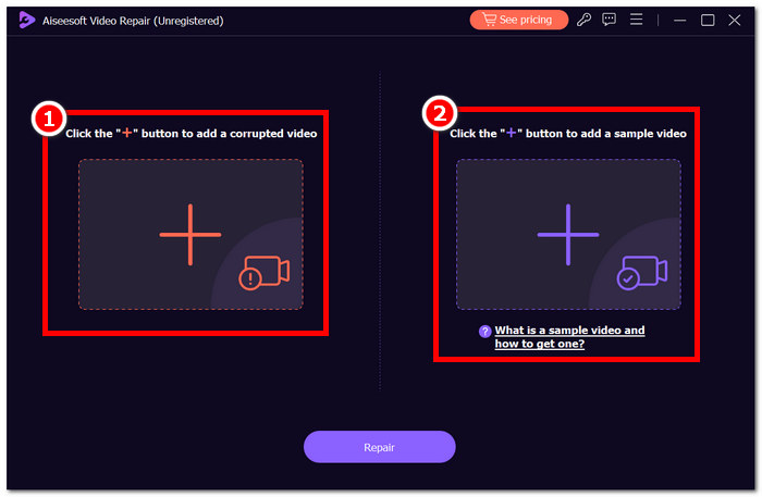 Aggiungi video con codice di errore e video di esempio