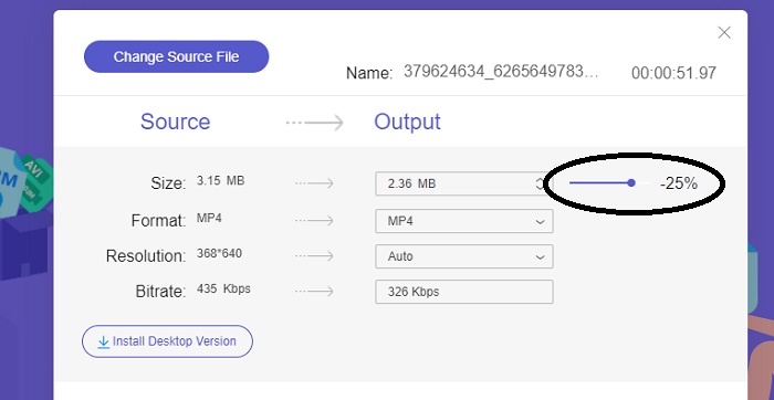 Aggiungi file FVC in linea