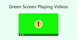 Pantalla verde reproduciendo vídeos