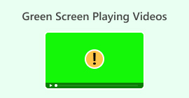 Tela verde reproduzindo vídeos