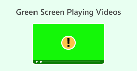 Pantalla verde reproduciendo vídeos