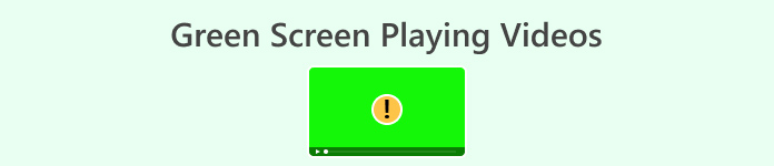Zielony ekran odtwarzania plików wideo