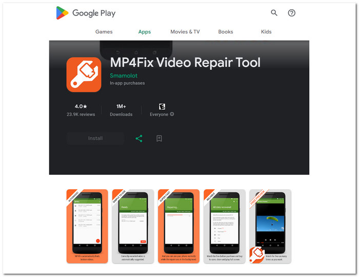 Strumento di riparazione video MP4Fix