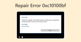 Error de reparación 0xc10100bf