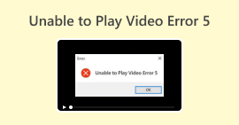 Nije moguće reproducirati video Greška 5