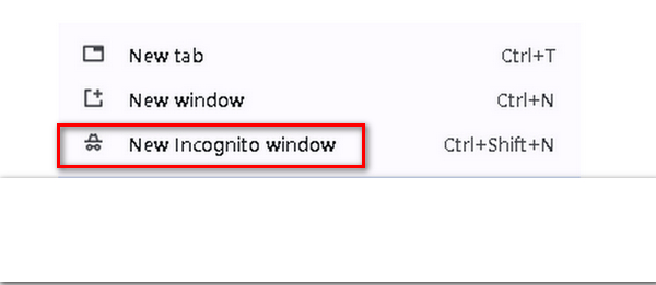 Incognito Mode New Incognito Window