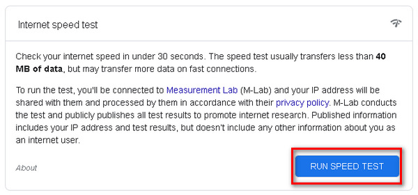 Test af internethastighed