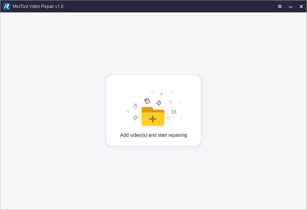 Minitool ビデオ修復 ビデオを追加