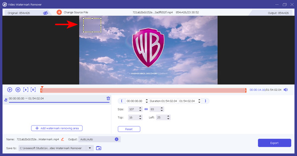 FVC Video Converter Ultimate Video Watermark Remover Area