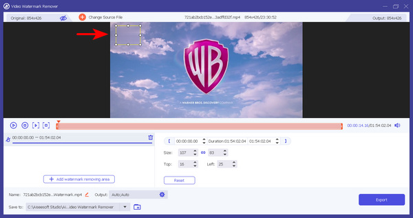 FVC Video Converter Ultimate Video Watermark Area