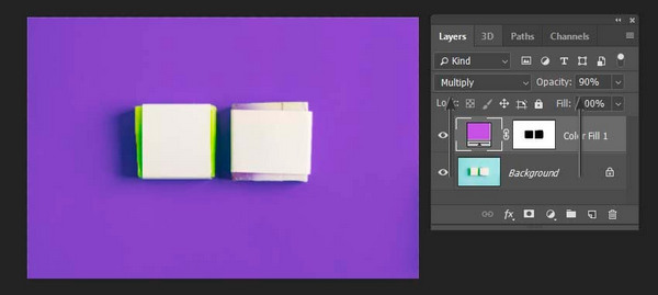 Photoshop Mengubah Campuran Warna Latar Belakang