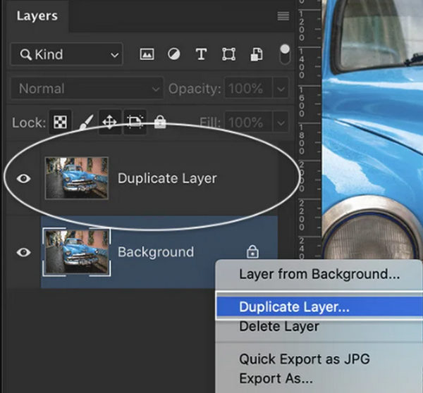 Photoshop Hur man ändrar färg Duplicate Layer