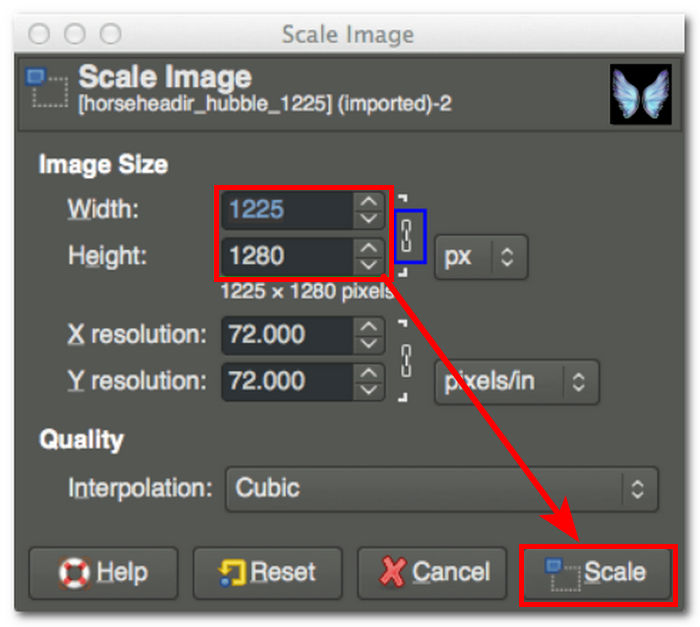 Explorar la configuración de imagen a escala
