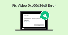 Reparar el error de vídeo 0xc00d36e5