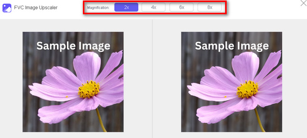 FVC Free Image Upscaler Preview