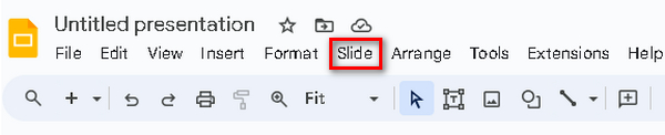 Google Slide שנה רקע