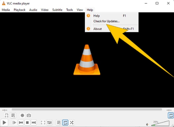 Uppdatera Media Player VLC