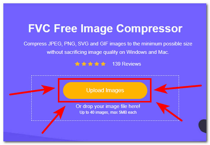 Upload afbeelding naar FVC-compressor