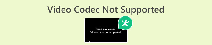 वीडियो कोडेक समर्थित नहीं