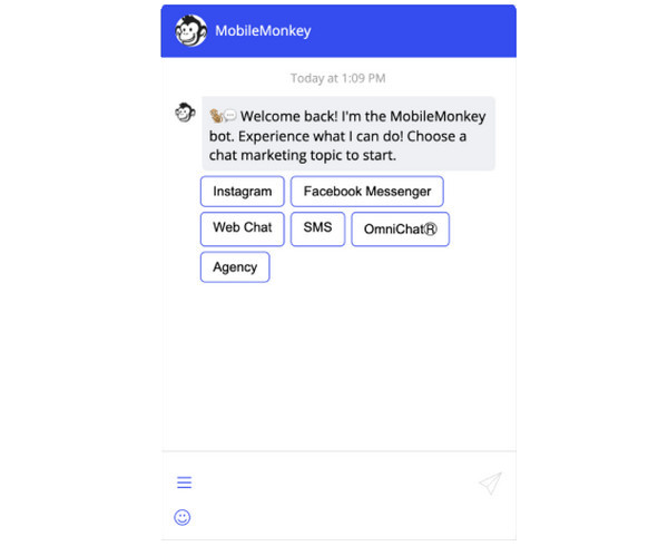 Chat AI Chats Mobilemonkey