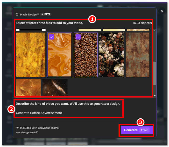 Click Generate Button