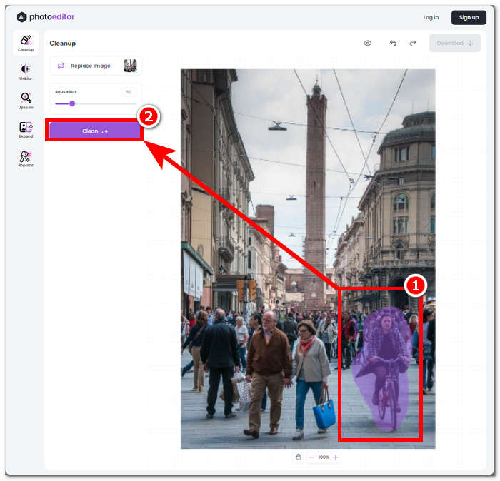 Fare clic sul pulsante Pulisci