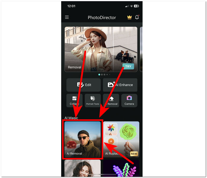 Fare clic sul pulsante Rimozione AI