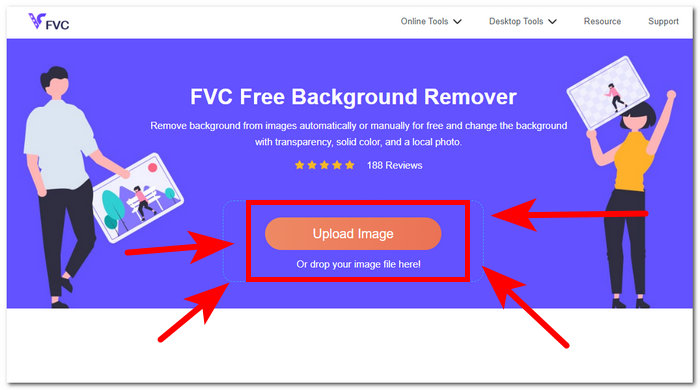 Visite o removedor de fundo gratuito FVC
