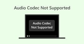 Codec de áudio não compatível