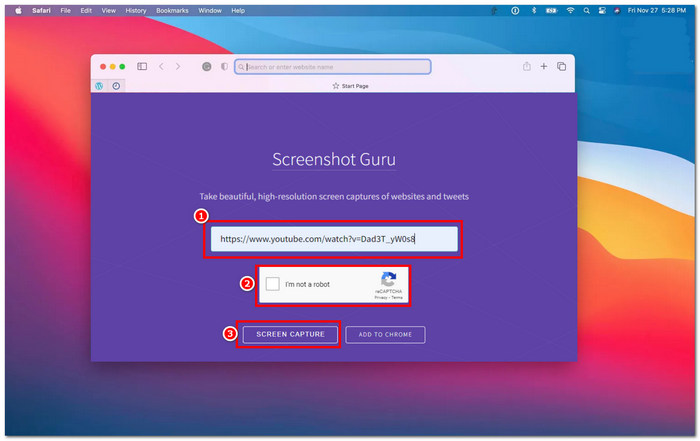 Click Screen Capture Button
