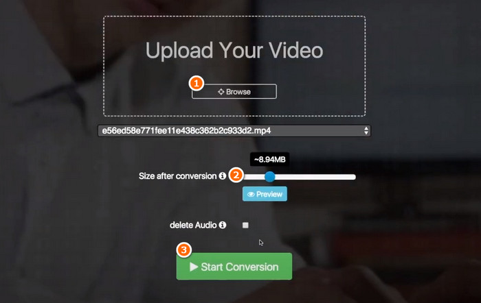 Point de départ du convertisseur HTML MP4 en ligne