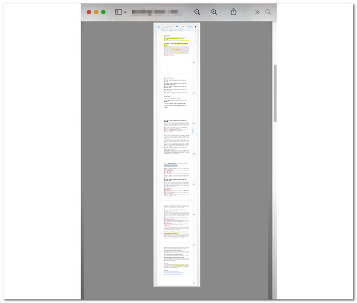 Preview Scrolling Screenshot