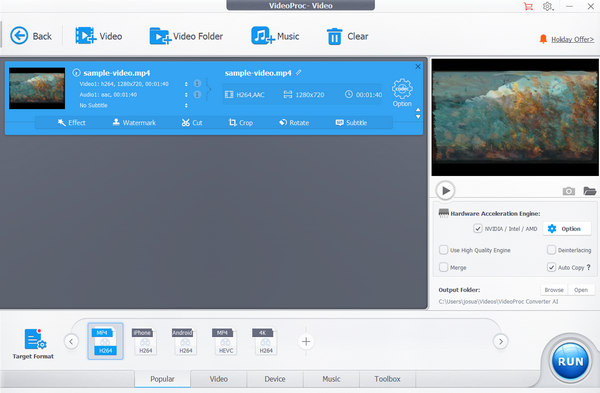 Konwerter VideoProc AI