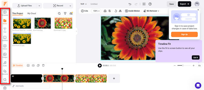 แปลงไฟล์ PNG เป็น Mp4 แก้ไข Flexclip