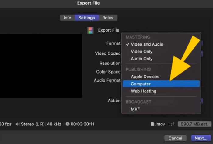 مجموعة Final Cut Pro