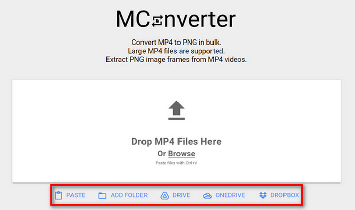 Importação de Mconvert Mp4 para PNG