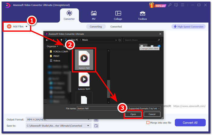 Click Add Files Button